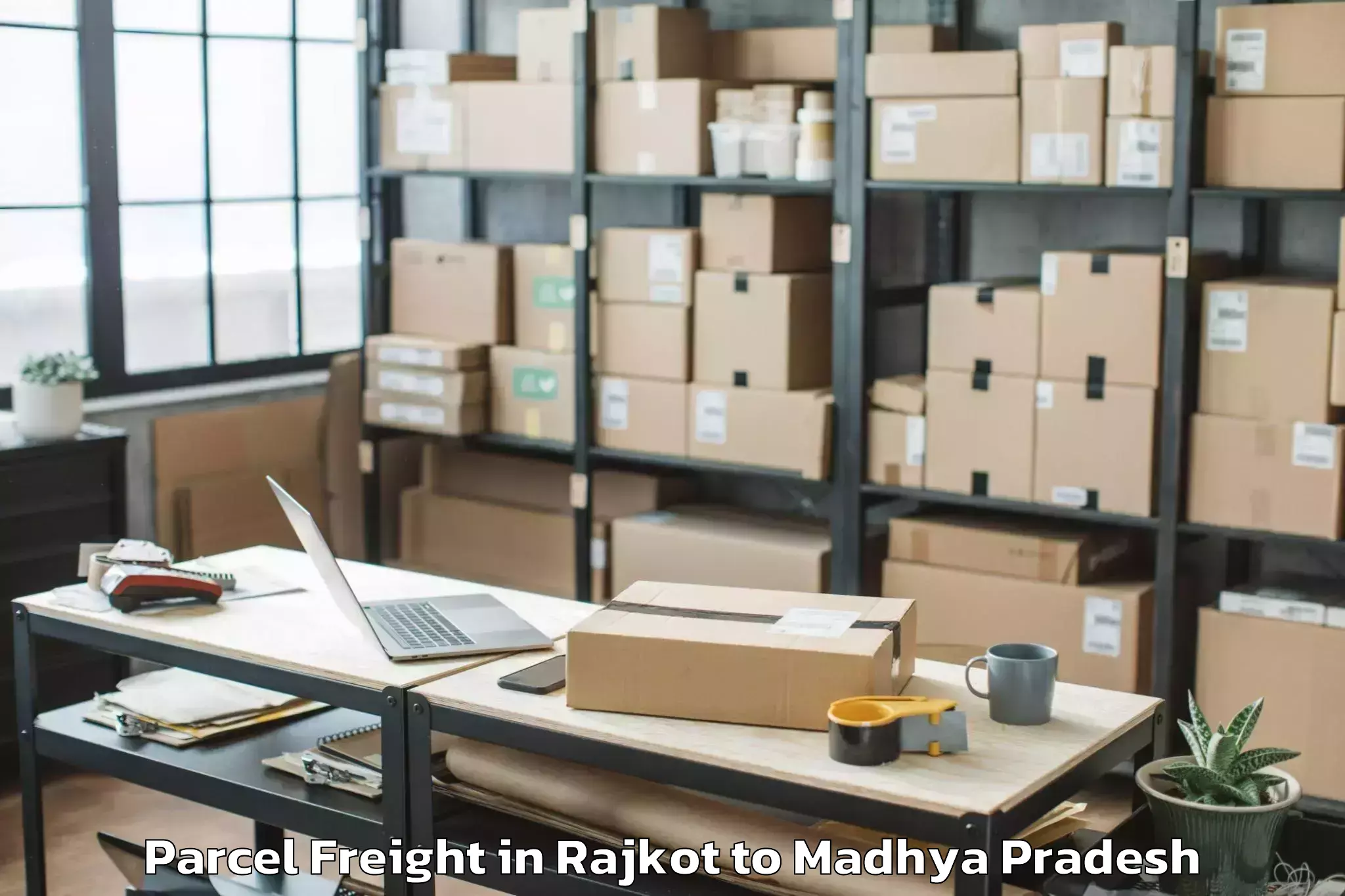 Reliable Rajkot to Ambah Parcel Freight